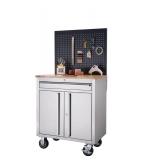 TRINITY BASICS¨ | 31x 20.6 | Stainless Steel Workbench | w/ Pegboard