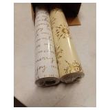 Hallmark Reversible White and Gold Wrapping Paper - Bulk (2 Jumbo Rolls: 160 sq. ft. ttl) Share the Joy Cheer Merry Love Stripes Dots Snowflakes for Christmas Hanukkah Weddings Graduations