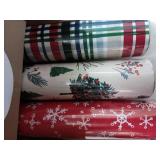 Hallmark Rustic Red and Green Christmas Wrapping Paper Set (90 sq. ft. ttl, 10 Bows, 4 Ribbon Colors, 40 Gift Tag Stickers) Snowflakes, Trees, Plaid