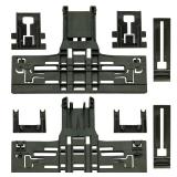 Upgraded W10546503 Upper Rack Adjuster & W10195839 Rack Adjuster & W10195840 Dishwasher Top Rack Adjuster & W10250160 Arm Clip-Lock for Whirlpool Kenmore Kitchenaid Dishwasher (8 pcs)