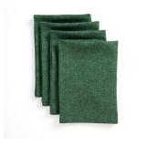 Solino Home Linen Napkins 20 x 20 Inch 100% Pure Linen Forest Green Cloth Napkins Set of 4 Machine Washable Dinner Napkins for Fall, Thanksgiving, Winter Decor Athena