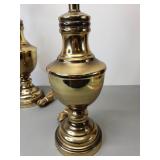 Pair Brass Lamps 24"