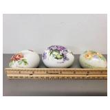 (3) Schumacher Ceramic Eggs