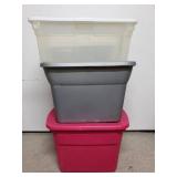 Set of 3 Plastic Storage Containers