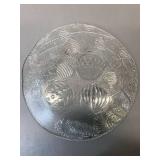 Christmas Tree Branch Decorative Glass Platter Approximately 12" Diameter