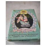 Precious Moment Enesco Christmas "guess Whos Coming For Christmas" Ornament 1992