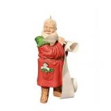 2002 Checking the List (Santa Claus) Hallmark Keepsake Christmas Tree Ornament - QX8493