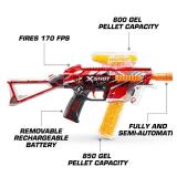 XShot Hyper Gel Trace Fire Blaster, Semi and Fully Automatic Gel Blaster & 10,000 Gellets, 600 Capacity Hopper & 850 Capacity Mag, Ages 14 & Up by ZURU