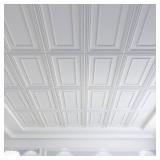 Art3d Drop Ceiling Tiles, 24x48in. White (12-Pack), Polyvinyl Chloride (PVC), Glue Down - Retail: $113.48