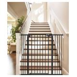 InnoTruth 36" Tall Baby Gate for Dogs, 29-39.6" Auto Close Safety Pet Gate for Child Protection for Stairs, Double-Lock Safety Design and One-Hand Opening for Doorways, Bedroom, Extra Tall Black