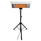 Heat Storm Tradesman 1500-Watt Electric Outdoor Infrared Quartz Portable Space Heater with Tripod Wall and Ceiling Mount Black - Retail: $139