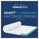 Tempur-Pedic TEMPUR-Adapt + Cooling 3-Inch King Mattress Topper Medium Luxury Premium Foam, Washable Cover, Medium Cooling Topper,white - Retail: $384.08