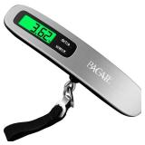 BAGAIL Digital Luggage Scale,110lbs Hanging Baggage Scale with Backlit LCD Display,Portable Suitcase Weighing Scale,Travel Luggage Weight Scale with Hook,Strong Straps for Travelers.(Silver) Retail $1