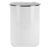 Nat & Jules White 6.75 x 5 Iron Metal Kitchen Crock Utensil Holder Retail $21.05