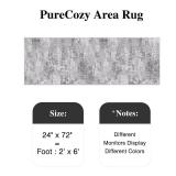 PureCozy Modern Abstract Grey Runner Rug 2x6 Hallway Area Rug Kitchen Machine Washable Indoor Accent Rug Low Pile Carpet Distressed Throw Rug Bedroom Office Living Room Laundry Room Non Slip Retail $3