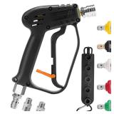 M MINGLE Pressure Washer Gun with Swivel, Universal Power Washer Gun with 3/8