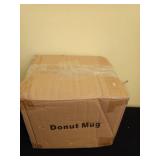 Boston Warehouse Mug, Donut Stack, 18oz Capacity, Hand Painted Ceramic Retail $15.21