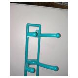 Plastic Wall Mounted Hooks Hanger Kids Child Bed Room 5 hook 19"×4 1/2"