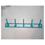 Plastic Wall Mounted Hooks Hanger Kids Child Bed Room 5 hook 19"×4 1/2"