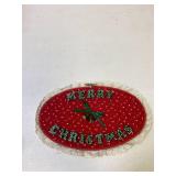 Merry Christmas Ruffle Lace Wall Decor