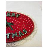 Merry Christmas Ruffle Lace Wall Decor