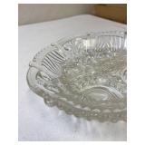 Unique Clear Glass Dish with one handle