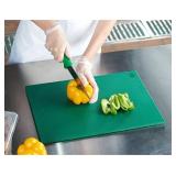 CURTA Cutting Boards for Kitchen, 18" x 12" x 0.5" Green Color Coded Plastic Chopping Board with Anti Slip Surface Dishwasher Safe