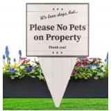 NALALAS Double Sided No Pooping Dog Sign - Yard Dog Sign No Pooping and Peeing Keep Off Grass Sign - No Dog Poop Sign for Yard - Pick Up After Your Dog Sign - Please Clean Up After Your Dog Sign 2 pcs