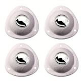 Self Adhesive Ball Caster Wheels, Paste Universal Wheel 360° Rotation Sticky Swivel Pulley for Bins Storage Box Furniture Trash Can Bottom Kitchen Small Appliances (Steel Ball White Style, 4)