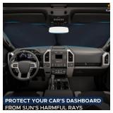 EcoNour Car Shade Front Windshield | Windshield Dash Protector for Maximum UV Rays and Sun Heat Protection | Sun Visor Car Interior Accessory for Cooler Interior | X Large (69 x 35 inches)