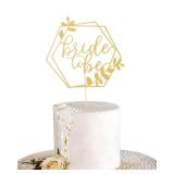 Bride to Be Cake Topper   Gold Wedding Cake Decoration Supplies, Bridal Shower Party Cake Decoration Gifts, Photo Booth Props