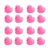 16PCS Pink Rubber Duck Kids Bath Duck Toys for Toddlers Boys Girls,Squeak and Float Rubber Ducks in Bulk Baby Shower Duck Decorations Party Favors (2.2)