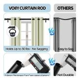 VOIIY Curtain Rods for Windows 48 to 84 Inch(4 7 Feet),Black 1