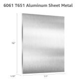 AMZDEPOT 6061 T651 Aluminum Sheet Metal 12 x 16 x 1/8 (0.125) Rectangle Metal Plate Covered with Protective Film, 3mm Flat Aluminum Plate for Crafting and Industry