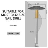 C12rtive Pedicure Drill Bit, Diamond Carbide Foot Nail Drill Bit,Stainless Steel Professional Pedicure Foot Calluses Sanding Polishing Bits for Cracked Skin Callus Removal for Home Salon & DIY(Medium)