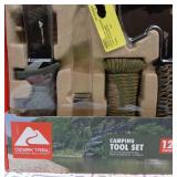 Ozark Trail 12 Pack Camping Tool Set with Flashlight Machete Knife