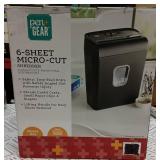 Pen+Gear 6-Sheet Micro-cut Paper/Credit Card Shredder with 3.4 Gallon Bin Black Home and Office use