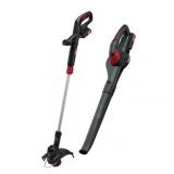 Hyper Tough 20V Max Cordless Combo Kit 10-Inch String Trimmer & 130Mph Sweeper 2.0Ah Battery and Charger Included - Retail: $87