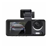 Generic Dash Cam 1080P for Cars,Dash Cam Front and Inside,Car Recorder Dash Cam Night Vision,Car Camera Always Recording, black Powers on