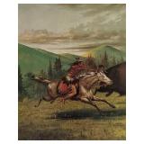 George Catlin poster Buffalo Chase