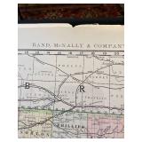 Rand McNally and Companys Indexed Atlas of the World map of Kansas 1888