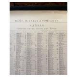 Rand McNally and Companys Indexed Atlas of the World map of Kansas 1888