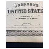 Johnsons United States map 1864