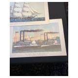 Reprints from lithographs of Currier and Ives Ships