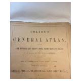 Coltons General Atlas hard cover 1860 one hundred eighty steel plate maps and plans on 108 imperial folio sheets