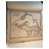 Coltons General Atlas hard cover 1860 one hundred eighty steel plate maps and plans on 108 imperial folio sheets