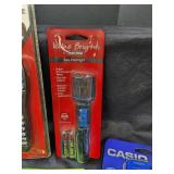 NIP Universal Remote, Power Inverter, Scientific Calculator, Stapler Set, and Flashlight (all NIP)