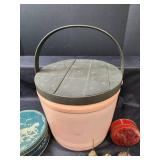 Rare Vintage 1950 Flambo Ware Pink Flambeau Plastic Bucket with Lid and Handle, Oil Cans, and More