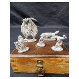 Vintage 1985 Pewter Figurines