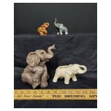 Elephant Music Box, Vintage Elephant Planter, Elephant Toothpick Holder, and Elephant Figurine